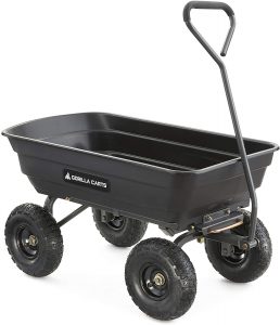 Gorilla Carts GOR4PS Poly Garden Dump Cart 