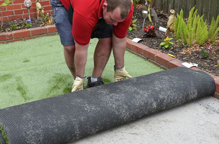 Lay out the Artificial Grass