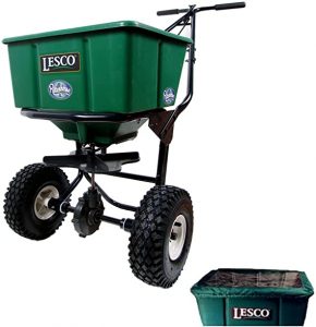 Lesco 50 Lb. Push Spreader 092807 with Hopper Cover